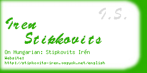 iren stipkovits business card